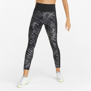 Puma Womens 5K Graphic High Waist 7/8 Tights Black Puma Womens 5K Graphic High Waist 7/8 Tights Black