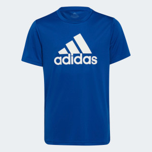 Adidas Boys Designed to Move Big Logo Tee Royal Blue/White Adidas Boys Designed to Move Big Logo Tee Royal Blue/White