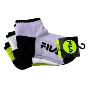 Fila Kids Locut Cushion Foot Socks 3 Pack Purple/White/Green Fila Kids Locut Cushion Foot Socks 3 Pack Purple/White/Green