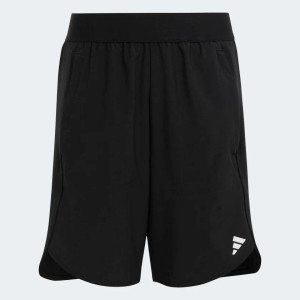 Adidas Boys AeroReady Shorts Black/Silver Metallic/Grey Three Adidas Boys AeroReady Shorts Black/Silver Metallic/Grey Three