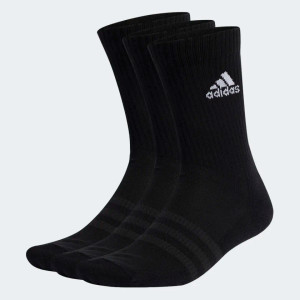 Adidas Unisex Cushioned Crew Socks Black 3 Pack Adidas Unisex Cushioned Crew Socks Black 3 Pack