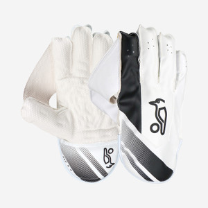 Kookaburra Pro 3.0 Wicket Keeping Gloves White/Black Kookaburra Pro 3.0 Wicket Keeping Gloves White/Black