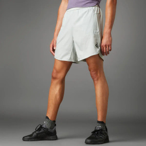 Adidas Mens Designed For Training Shorts 5" Wonder Silver Adidas Mens Designed For Training Shorts 5" Wonder Silver
