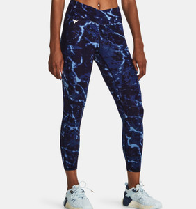 Under ArmourĀ® Womens Project Rock Crossover Ankle Leggings Midnight Navy/White Clay Under ArmourĀ® Womens Project Rock Crossover Ankle Leggings Midnight Navy/White Clay