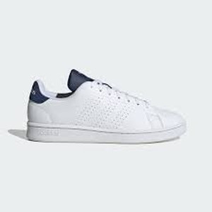 Adidas Unisex Advantage Lifestyle Shoes White/White/Dark Blue Adidas Unisex Advantage Lifestyle Shoes White/White/Dark Blue