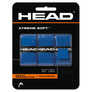 Head Exteme Soft Overgrip 3 Pack Blue Head Exteme Soft Overgrip 3 Pack Blue
