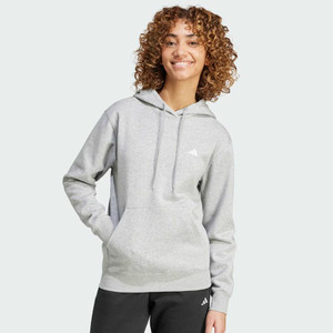 Adidas Womens Small Logo Fleece Hoodie Medium Grey Heather Adidas Womens Small Logo Fleece Hoodie Medium Grey Heather