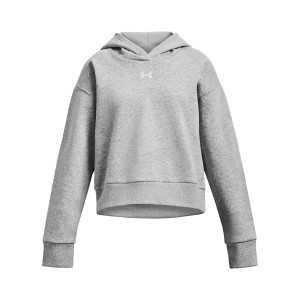 Under Armour® Girls rival Fleece Crop Hoodie Mod Grey Light Heather/White Under Armour® Girls rival Fleece Crop Hoodie Mod Grey Light Heather/White