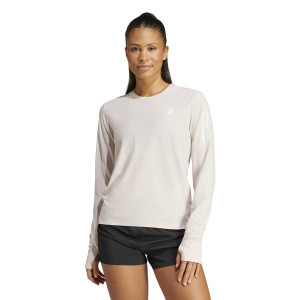 Adidas Womens Own the Run Long Sleeve Tee Putty Mauve Adidas Womens Own the Run Long Sleeve Tee Putty Mauve