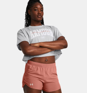 Under Armour® Womens Heavy Weight Scripted Wordmark Short Sleeve Crop Tee Mod Grey/Medium Heather/White Under Armour® Womens Heavy Weight Scripted Wordmark Short Sleeve Crop Tee Mod Grey/Medium Heather/White