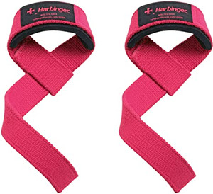 Harbinger Padded Cotton Lifting Straps Pink Harbinger Padded Cotton Lifting Straps Pink
