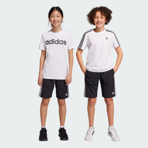 Adidas Youth 3 Stripe Woven Shorts Black/White Adidas Youth 3 Stripe Woven Shorts Black/White
