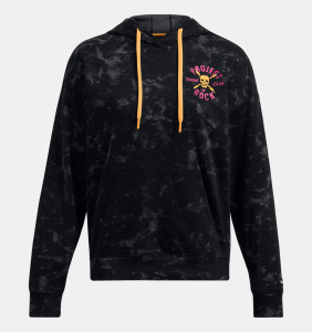Under Armour® Womens Project Rock Underground Terry Hoodie Black/Nova Orange/Black Under Armour® Womens Project Rock Underground Terry Hoodie Black/Nova Orange/Black