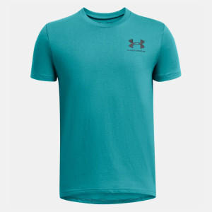 Under Armour® Boys Sportstyle Left Chest Short Sleeve Tee Circuit Teal/Black Under Armour® Boys Sportstyle Left Chest Short Sleeve Tee Circuit Teal/Black