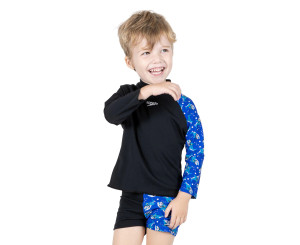 Speedo Toddler Boys Long Sleeve Sharks Suntop Black/Beautiful Blue/Pebble Grey/Lapis Blue Speedo Toddler Boys Long Sleeve Sharks Suntop Black/Beautiful Blue/Pebble Grey/Lapis Blue