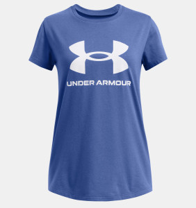 Under Armour® Girls Live Sportstyle Graphic Short Sleeve Tee Tech Blue/White Under Armour® Girls Live Sportstyle Graphic Short Sleeve Tee Tech Blue/White