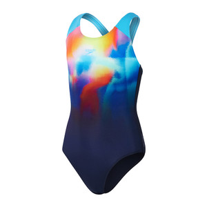 Speedo Girls Digi Placement Splashback Swimsuit True Navy/Picton Blue/Siren Red/Lemon Drizzle Speedo Girls Digi Placement Splashback Swimsuit True Navy/Picton Blue/Siren Red/Lemon Drizzle