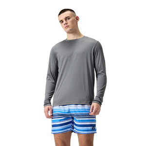 Speedo Mens Long Sleeve Graphic Swim Suntop Anthracite Speedo Mens Long Sleeve Graphic Swim Suntop Anthracite