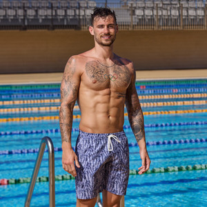 Funky Trunks Mens Long Johnny Swim Shorts Pressure Palm Funky Trunks Mens Long Johnny Swim Shorts Pressure Palm