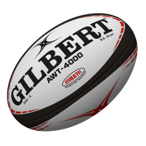 Gilbert AWT-4000 Rugby Ball Size 5 White/Black/Red