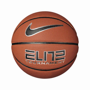 Nike Elite Tournament 8P 2.0 Indoor Basketball Amber/Black/Metallic Silver Size 7