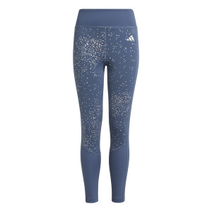 Adidas Girls Optime Glitter Leggings Pre-Loved Ink/Silver Metallic Adidas Girls Optime Glitter Leggings Pre-Loved Ink/Silver Metallic