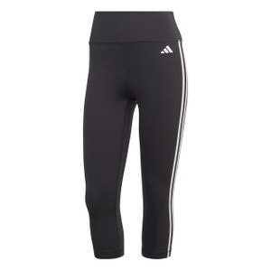 Adidas Womens Train Essentials 3-Stripe 3/4 Tights Black/White Adidas Womens Train Essentials 3-Stripe 3/4 Tights Black/White