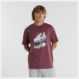 New Balance Mens Fitness Center Graphic Tee Faded Plum New Balance Mens Fitness Center Graphic Tee Faded Plum