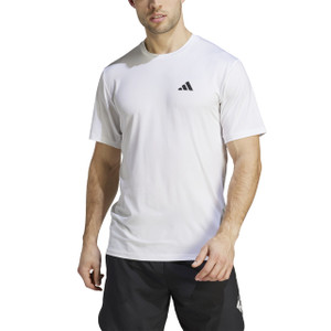 Adidas Mens Train Essentials Stretch Training Tee White/Black Adidas Mens Train Essentials Stretch Training Tee White/Black