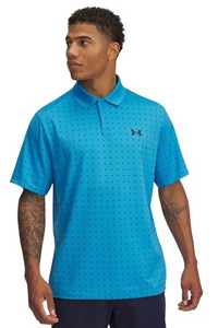 Under Armour® Mens Matchplay Printed Polo 3.0 Ether Blue/Midnight Navy Under Armour® Mens Matchplay Printed Polo 3.0 Ether Blue/Midnight Navy