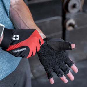 Harbinger Mens FlexFit 2.0 Fitness Gloves Black/Red
