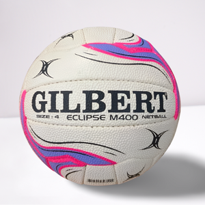 Gilbert Eclipse M400 Match Netball Size 4 White/Pink/Purple Gilbert Eclipse M400 Match Netball Size 4 White/Pink/Purple