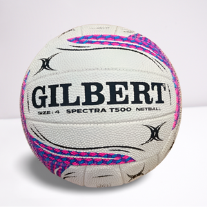 Gilbert Spectra T500 Premium Training Netball Size 4 White/Pink/Purple Hex Gilbert Spectra T500 Premium Training Netball Size 4 White/Pink/Purple Hex