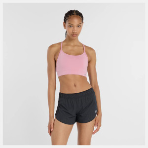 New Balance Womens Essenital Yoga Sports Bra Pink Taffy New Balance Womens Essenital Yoga Sports Bra Pink Taffy