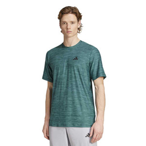 Adidas Mens Train Essentials Stretch Tee Aurora Ivy Mel/Black Adidas Mens Train Essentials Stretch Tee Aurora Ivy Mel/Black