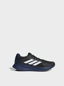 Adidas Mens Runfalcon 5 Running Shoes Black/White/Dark Blue Adidas Mens Runfalcon 5 Running Shoes Black/White/Dark Blue