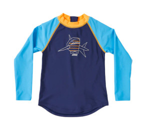 Zoggs Toddler Boys Long Sleeve Suntop Navy/Blue/Orange Shark Zoggs Toddler Boys Long Sleeve Suntop Navy/Blue/Orange Shark