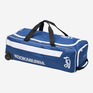 Kookaburra Pro 4.0 Wheelie Bag 2025/26 Navy/White Kookaburra Pro 4.0 Wheelie Bag 2025/26 Navy/White