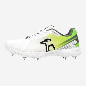 Kookaburra Unisex Pro 2.0 Spike Cricket Shoes White/Green 25/26 Kookaburra Unisex Pro 2.0 Spike Cricket Shoes White/Green 25/26