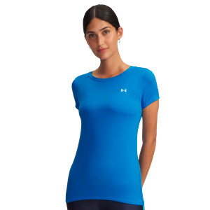 Under Armour® Womens Heatgear Armour Short Sleeve Tee Blue Altantis/White Under Armour® Womens Heatgear Armour Short Sleeve Tee Blue Altantis/White