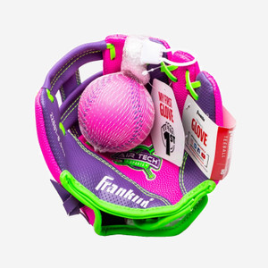 Franklin Airtech Teeball Glove 8.5" Left Hand Pink/Purple Franklin Airtech Teeball Glove 8.5" Left Hand Pink/Purple
