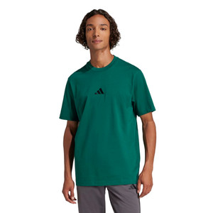 Adidas Mens Small Logo Single Jersey Tee Collegiate Green/Black Adidas Mens Small Logo Single Jersey Tee Collegiate Green/Black