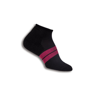 Thorlo Womens 84N Runner Mirco Mini Socks Black/Pink