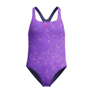 Speedo Girls Hyperboom All Over Medalist Swimsuit Indigo Glow Speedo Girls Hyperboom All Over Medalist Swimsuit Indigo Glow