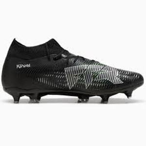 Puma Unisex Future 8 Match Soft Ground Boots Black/Silver/Green Puma Unisex Future 8 Match Soft Ground Boots Black/Silver/Green