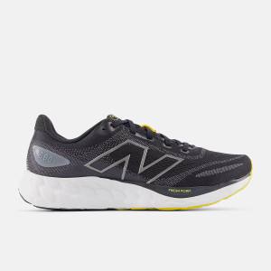 New Balance Mens 680 v8 Running Shoes Black/Castlerock/Ginger Lemon