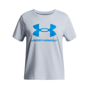 Under Armour® Girls Big Logo Tee BLue Calm/Blue Atlantis