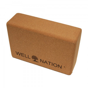 Well Nation Cork Yoga Block 3"