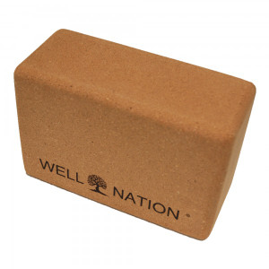 Well Nation Cork Yoga Block 4"