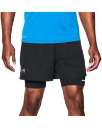 Under Armour® Mens Launch 2-In-1 Shorts 7" Black/Black